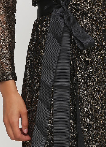 Чорна кежуал сукня на запах Given однотонна