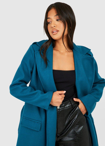 Морської хвилі демісезонне Пальто однобортне Boohoo