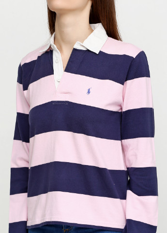 Цветная женская футболка-поло Ralph Lauren в полоску