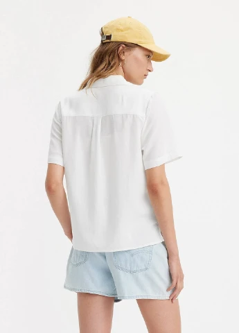 Белая кэжуал рубашка однотонная Levi's