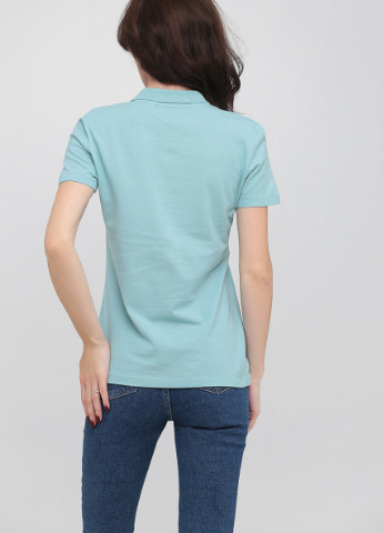 Голубой женская футболка-женское поло с коротким рукавом премиум качества Stedman однотонная