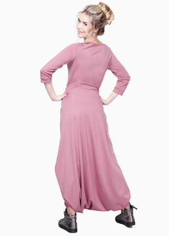 Комбинезон-платье Alpama однотонный розовый кэжуал