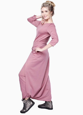 Комбинезон-платье Alpama однотонный розовый кэжуал