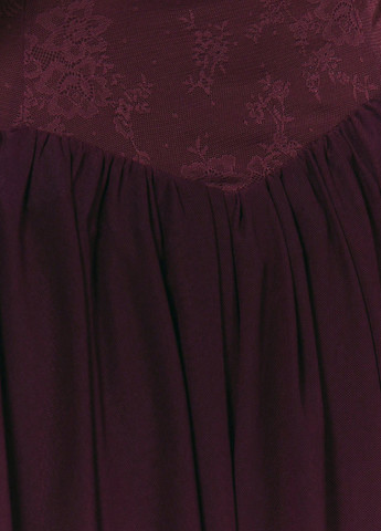 Темно-бордова святковий, вечірня сукня кльош SHEIN однотонна