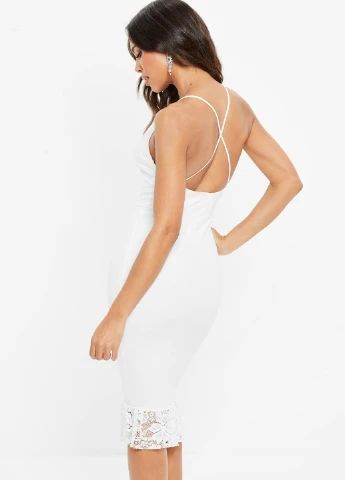 Белое кэжуал платье Missguided однотонное