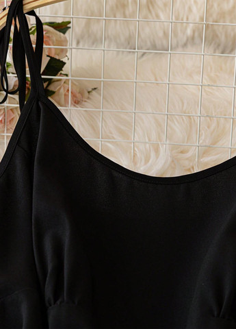 Чорна коктейльна, кежуал сукня а-силует SHEIN однотонна