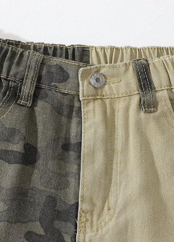 Комбинированные демисезонные карго джинсы SHEIN