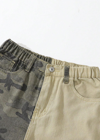 Комбинированные демисезонные карго джинсы SHEIN