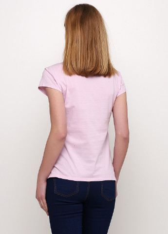 Светло-розовая женская футболка-поло John Richmond однотонная
