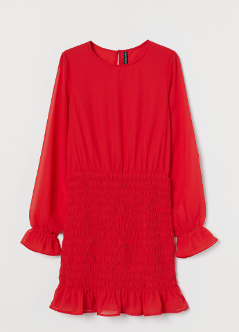 Червона сукня H&M однотонна