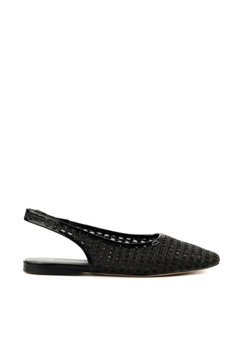 Le'BERDES Туфлі слінгбекі чорний з текстиль, натуральна шкіра, україна — літо (360795588)