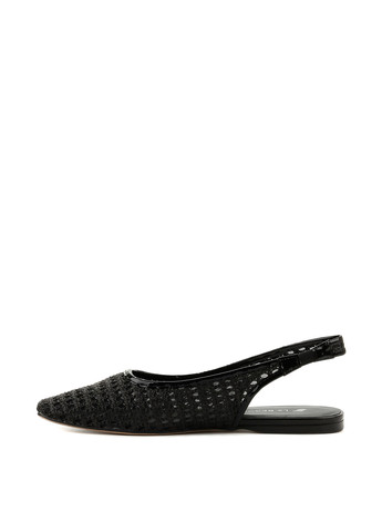 Le'BERDES Туфлі слінгбекі чорний з текстиль, натуральна шкіра, україна — літо (360795588)