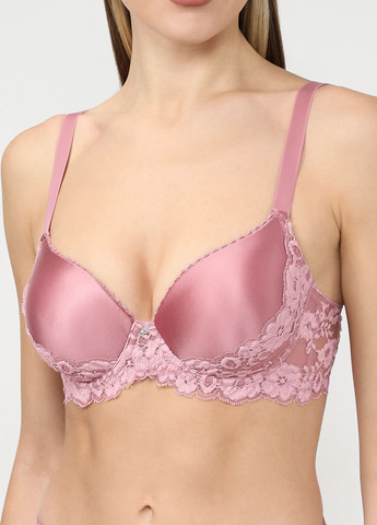 Рожево-коричневий балконет бюстгальтер Leilieve без кісточок поліамід