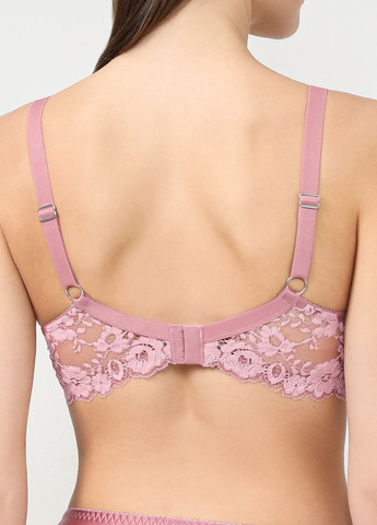 Рожево-коричневий балконет бюстгальтер Leilieve без кісточок поліамід