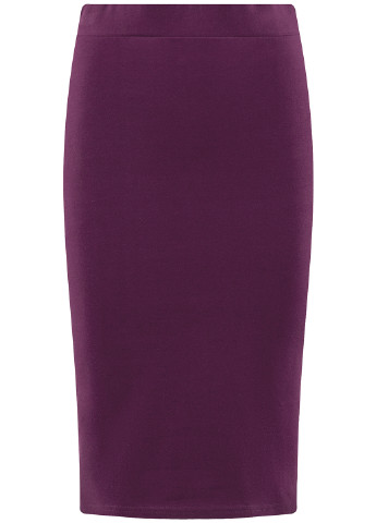 Пурпурная кэжуал однотонная юбка Oodji миди