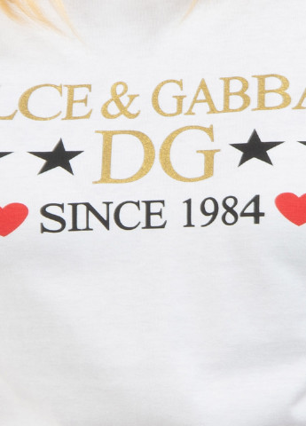 Белая летняя футболка DOLCE&GABBANA