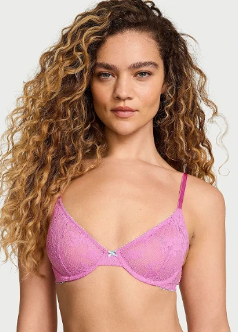 Рожевий демісезонний комплект (бюстгальтер, трусики) Victoria's Secret