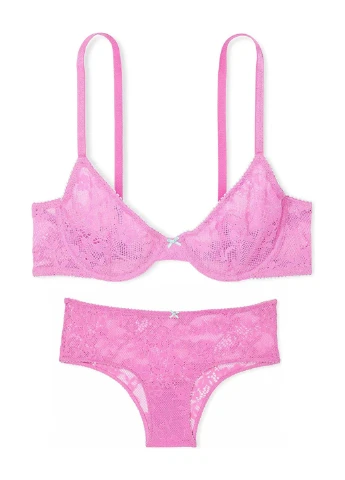 Рожевий демісезонний комплект (бюстгальтер, трусики) Victoria's Secret