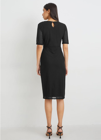 Черное кэжуал платье C&A однотонное