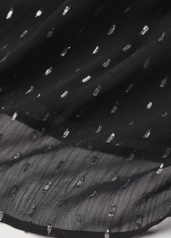 Черно-белая кэжуал в горошек юбка H&M клешированная