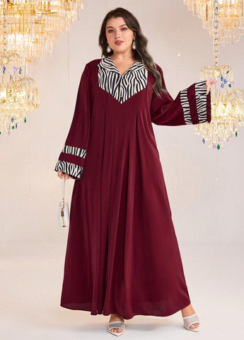 Бордова святковий, вечірня сукня а-силует SHEIN зебра