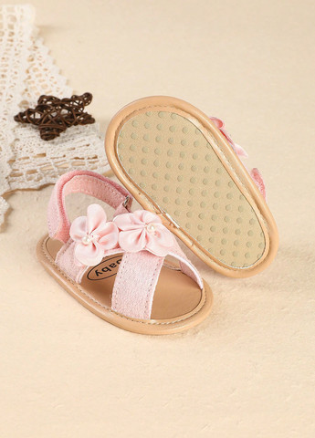 Светло-розовые кэжуал сандалии SHEIN на липучке