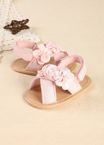 Светло-розовые кэжуал сандалии SHEIN на липучке