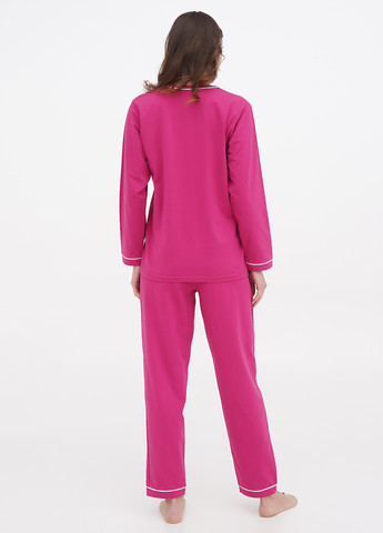 Малиновая всесезон пижама (лонгслив, брюки, маска для сна) лонгслив + брюки Lucci