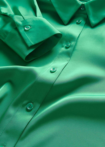 Зеленая кэжуал рубашка однотонная Reserved