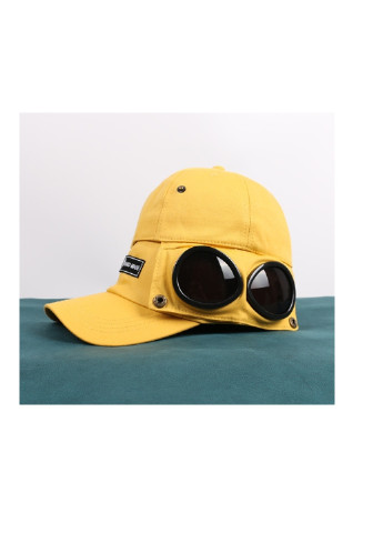 Кепка бейсболка с маской Солнцезащитные очки Hande Made унисекс Желтый NoName бейсболка (250146855)