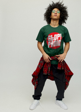 Темно-зелена футболка чоловіча YAPPI