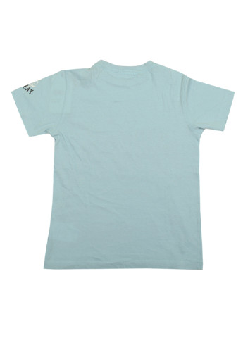 Голубая летняя футболка с коротким рукавом Replay & Sons