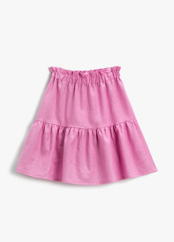 Розовая кэжуал однотонная юбка KOTON клешированная