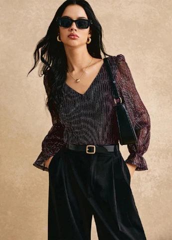 Чёрная блуза SHEIN