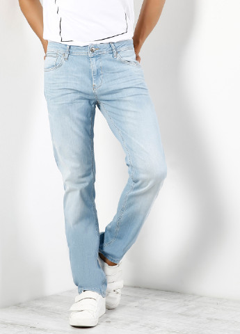 Голубые демисезонные джинсы Colin's