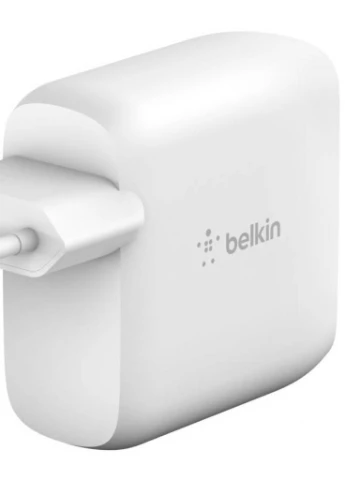 Зарядное устройство GAN (50+18W) Dual USB-С, white (WCH003VFWH) Belkin (216637700)