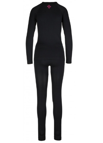 Термокостюм (лонгслив, леггинсы) Kilpi однотонный чёрный спортивный полиэстер