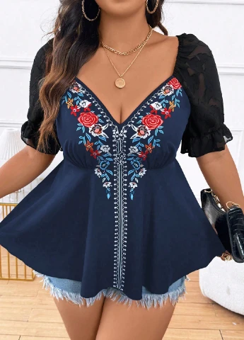 Комбінована блуза SHEIN