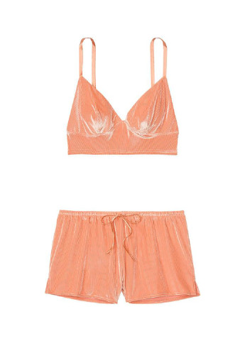 Персиковая всесезон пижама (топ, шорты) Victoria's Secret