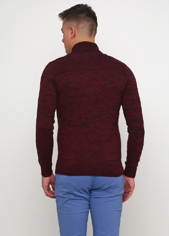 Бордовый демисезонный свитер Solid