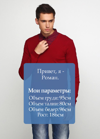 Темно-червоний демісезонний пуловер пуловер MSY