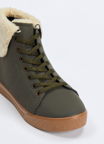 Осенние ботинки DeFacto с мехом из полиуретана, тканевые