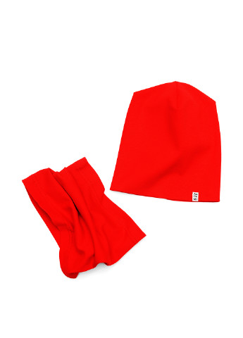 Красный демисезонный комплект (шапка, шарф-снуд) ArDoMi