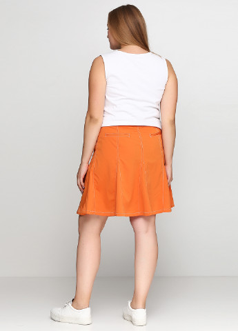 Оранжевая кэжуал однотонная юбка Gaiam а-силуэта (трапеция)