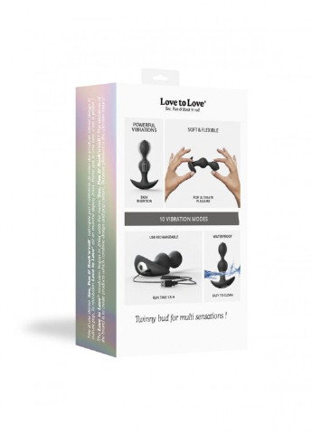 Анальный стимулятор, гибкий с вибрацией TWINNY BUD Black Love To Love (252297719)
