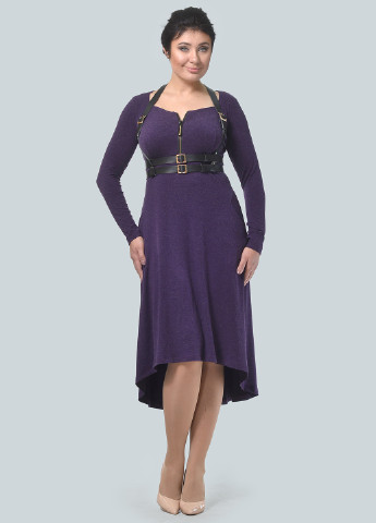 Фіолетова кежуал сукня, сукня кльош Alika Kruss однотонна