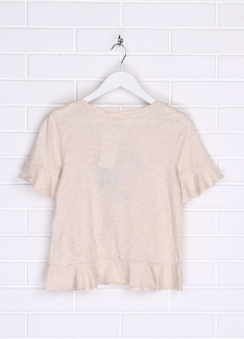 Бежевая летняя футболка Gap