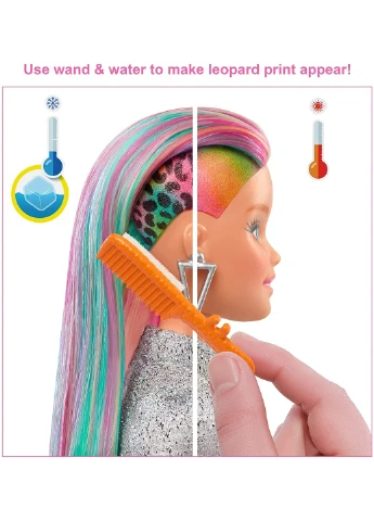 Кукла Barbie Leopard Rainbow Радужный леопард Блондинка (GRN81) Mattel (255254619)