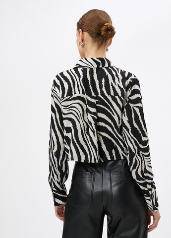 Чёрно-белую блуза KOTON