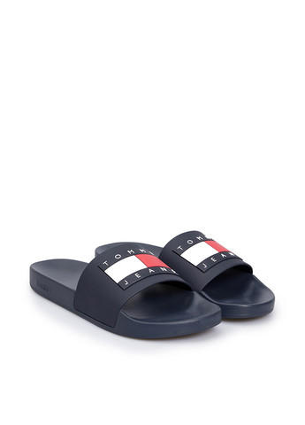 Темно-синие кэжуал, пляжные шлепанцы Tommy Jeans